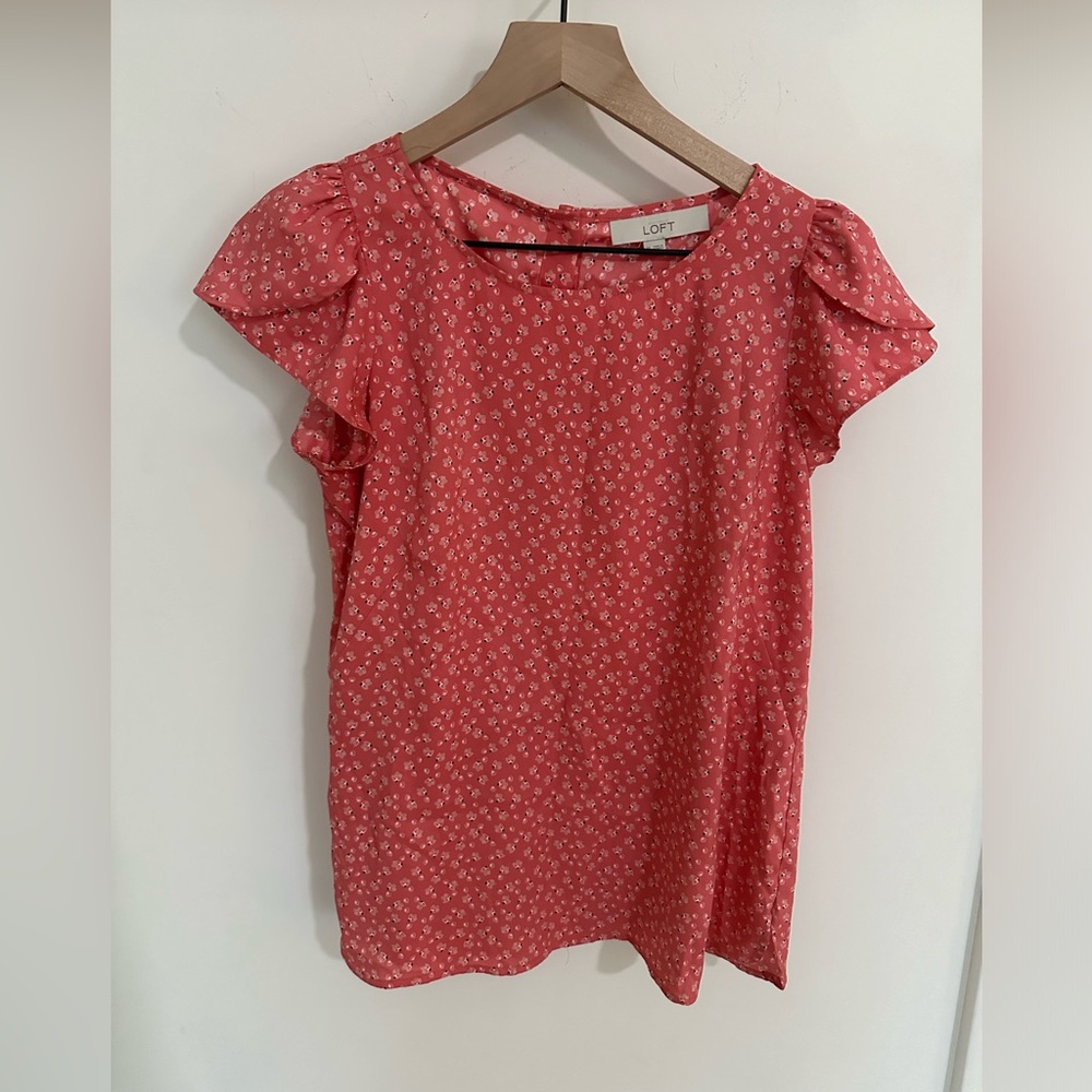 Loft short sleeve blouse xs